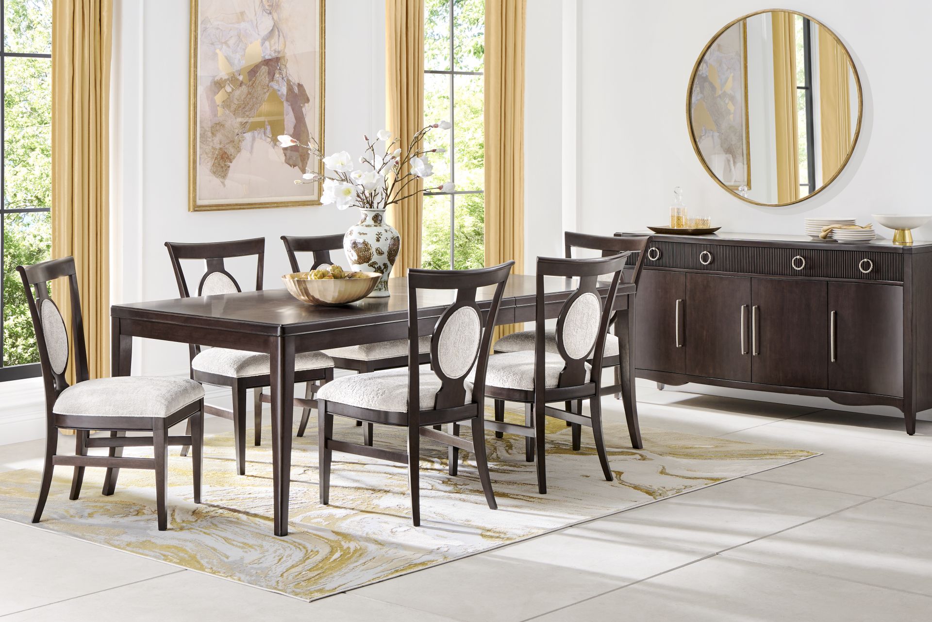 Bradbury Brown Cherry Finish Dining Table - Image 2