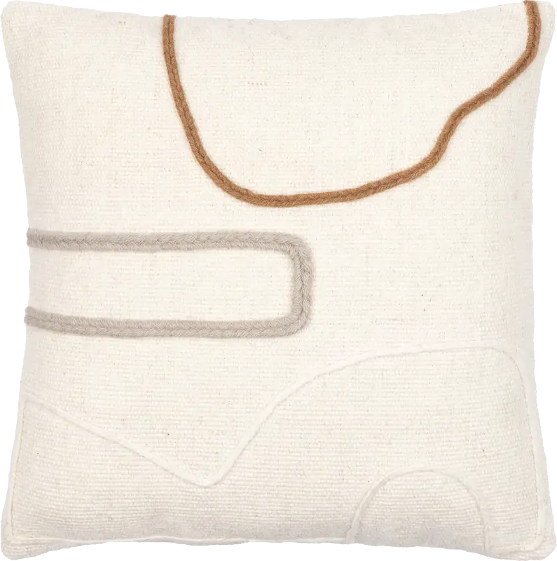 Kruz Cream Accent Pillow