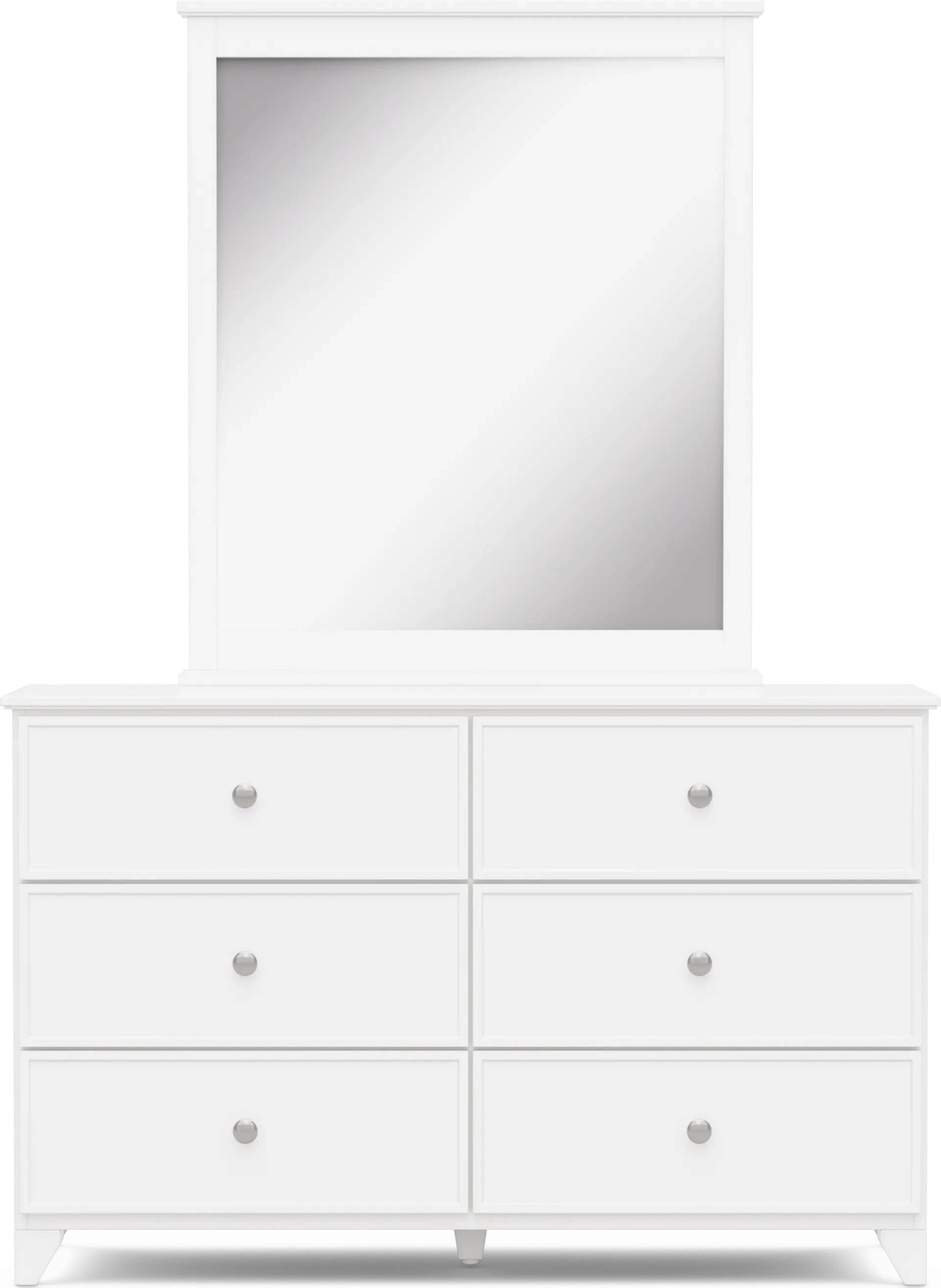 Kids Preston Place White Dresser and Mirror - Image 1