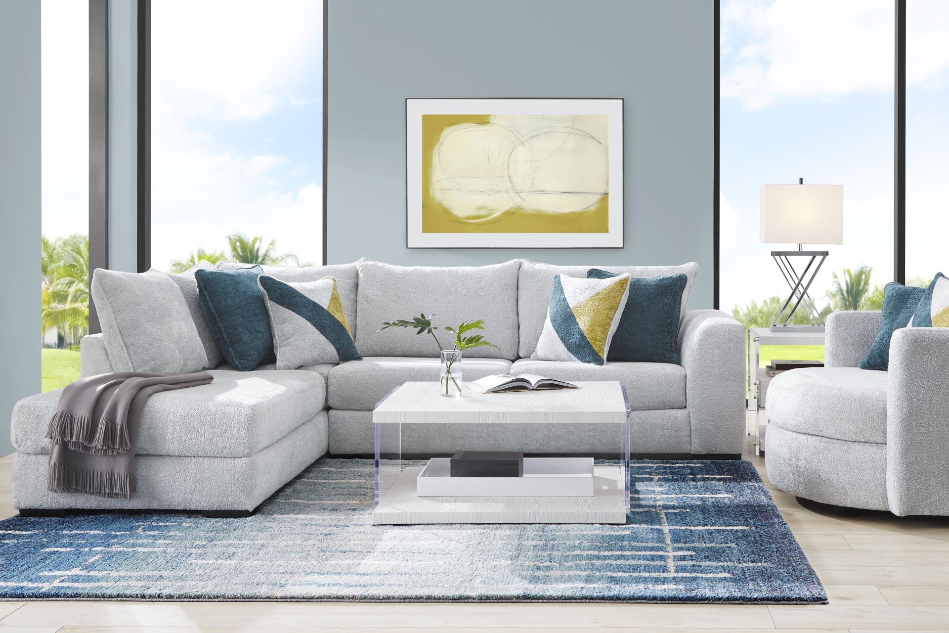 Perry Gray 2 Pc Sectional - Image 2