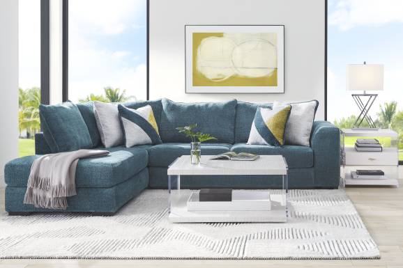 Perry Teal 2 Pc Sectional