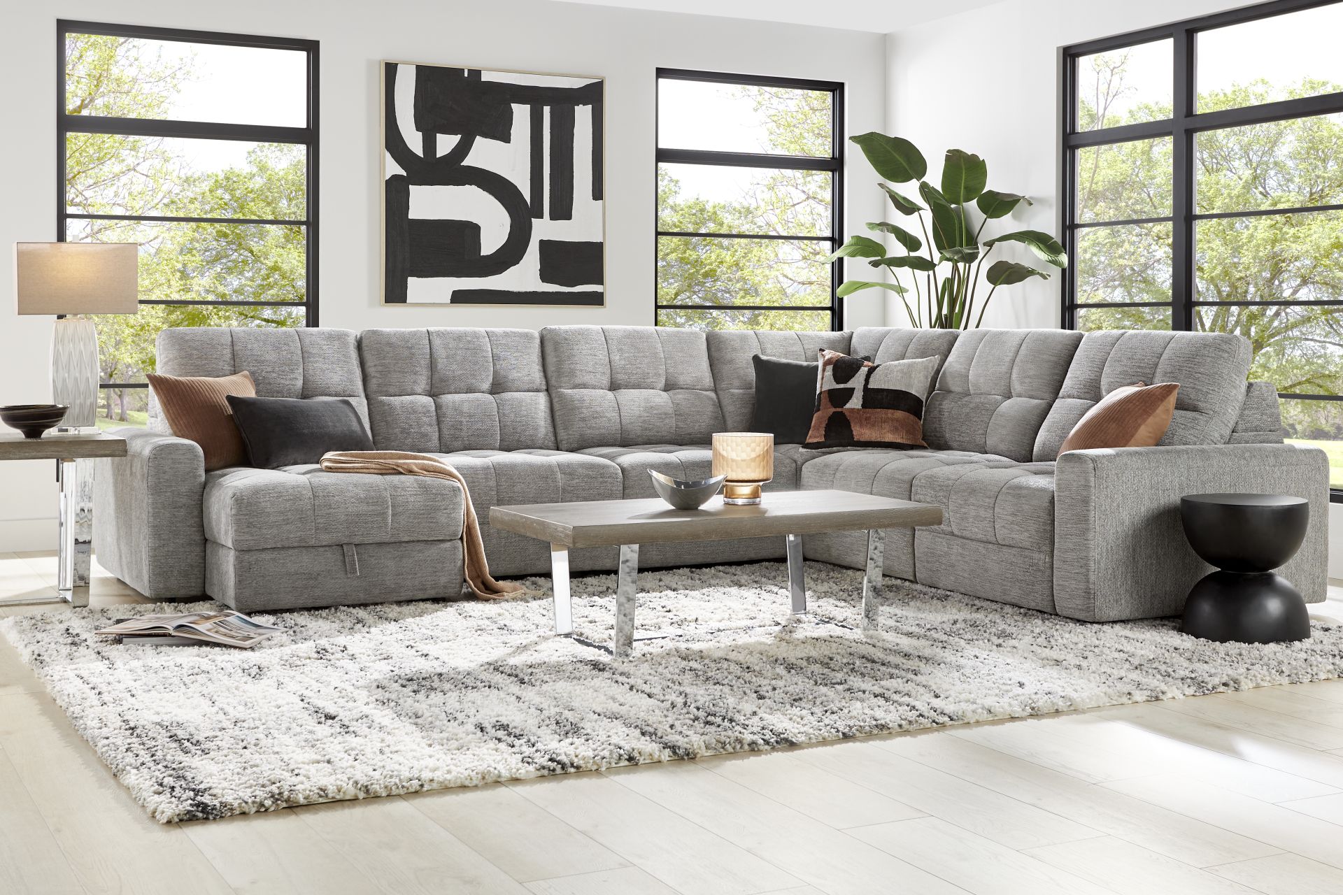 Meriwether Gray 6 Pc Power Slider Sectional - Image 2