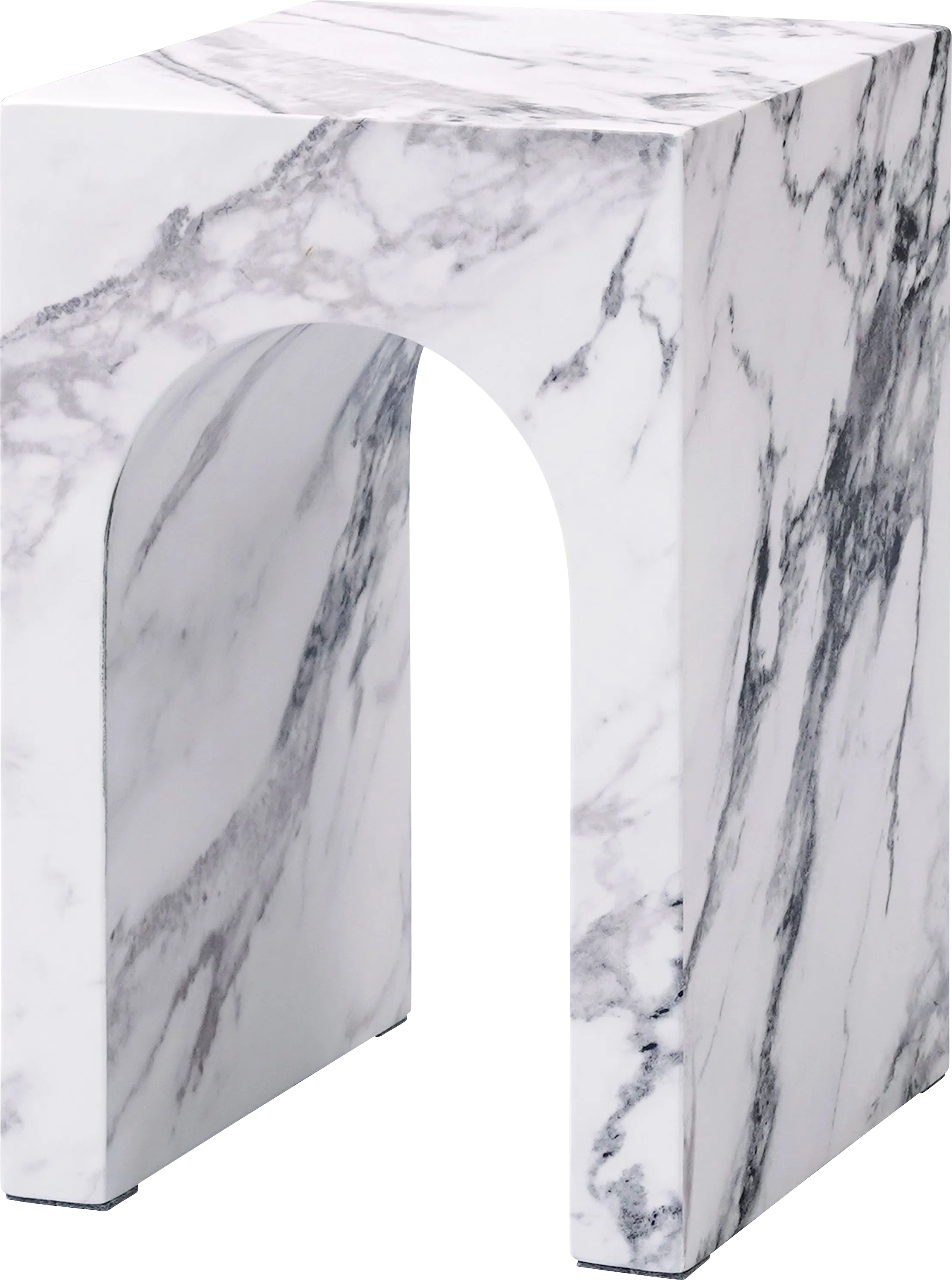 Dagama V White End Table - Thumbnail - Image 1