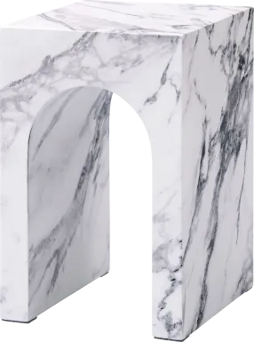 Dagama V White End Table