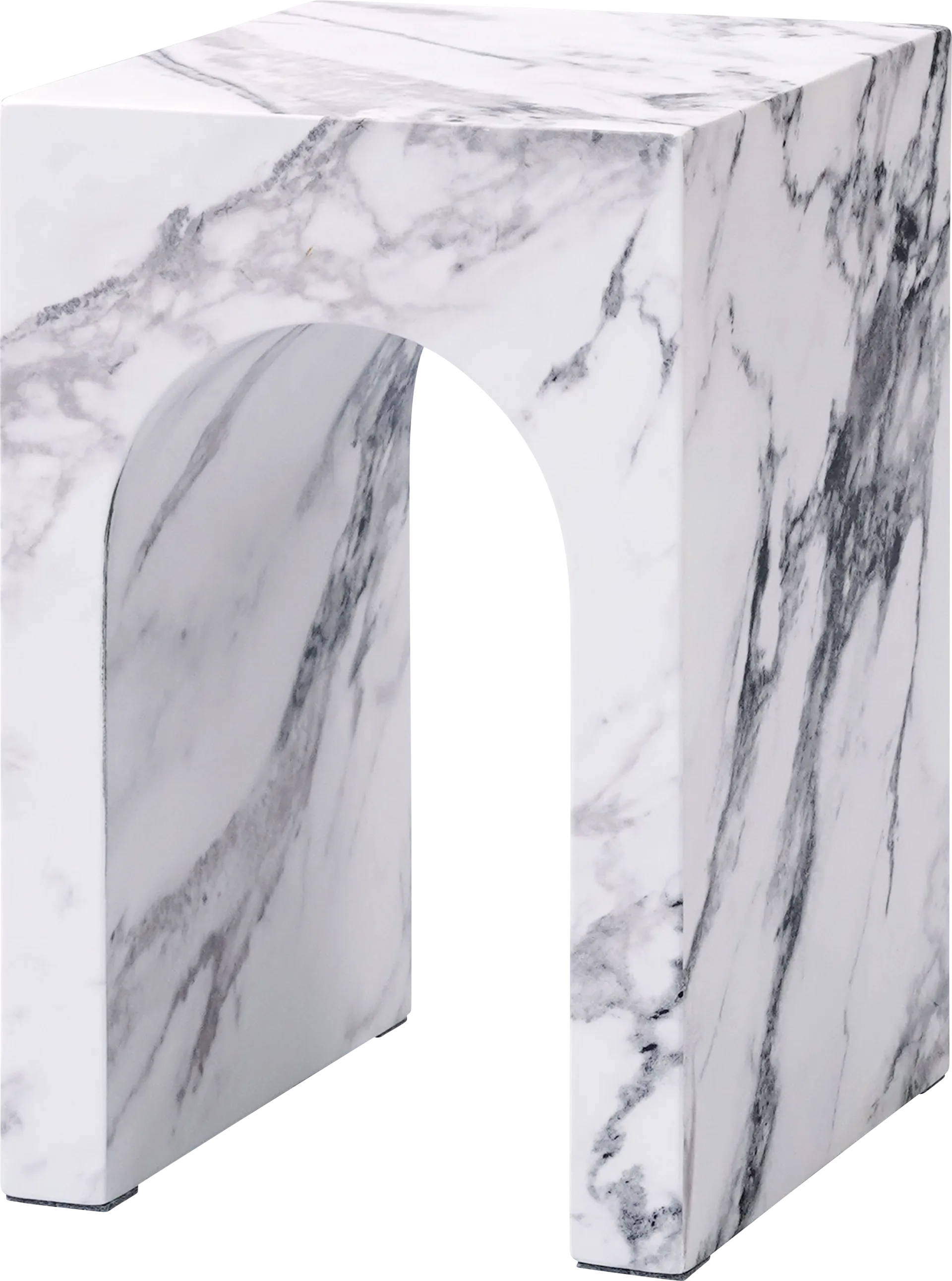 Dagama V White End Table - Image 1