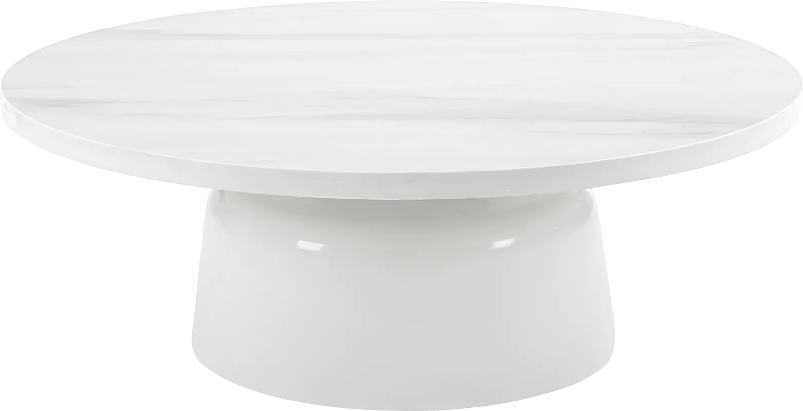 Battlebell White Cocktail Table
