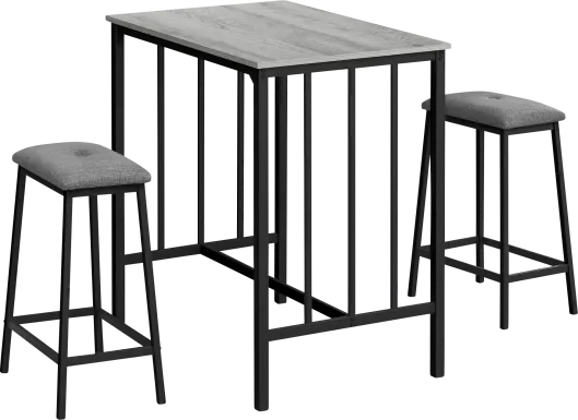 Neia Gray 3 Pc Counter Height Dining Set