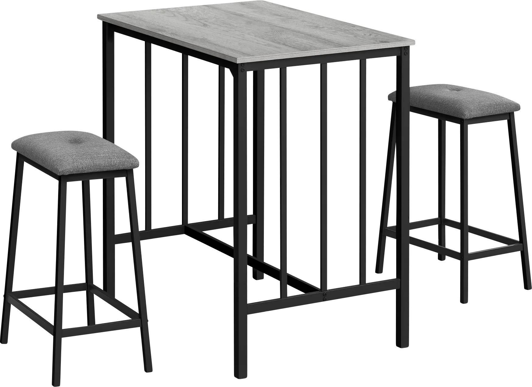 Neia Gray 3 Pc Counter Height Dining Set - Image 1