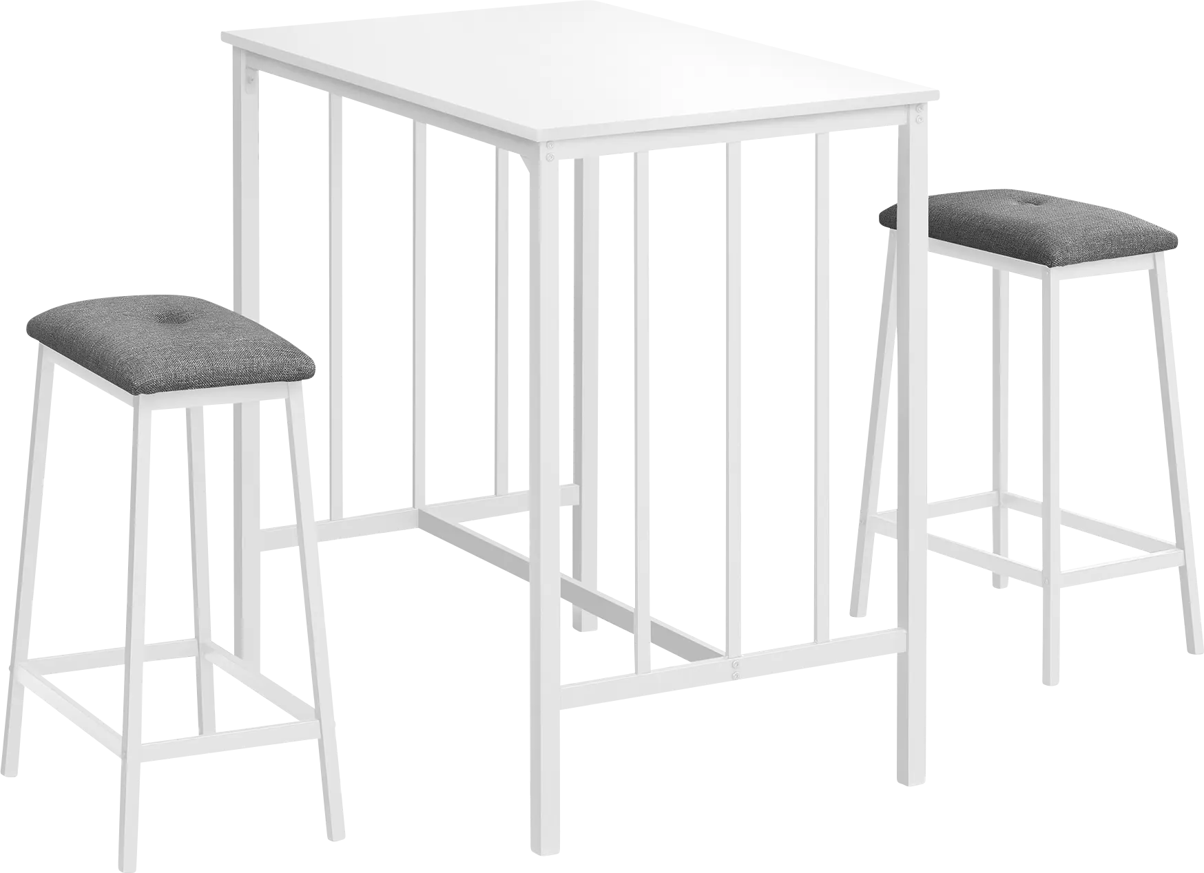 Neia White 3 Pc Counter Height Dining Set