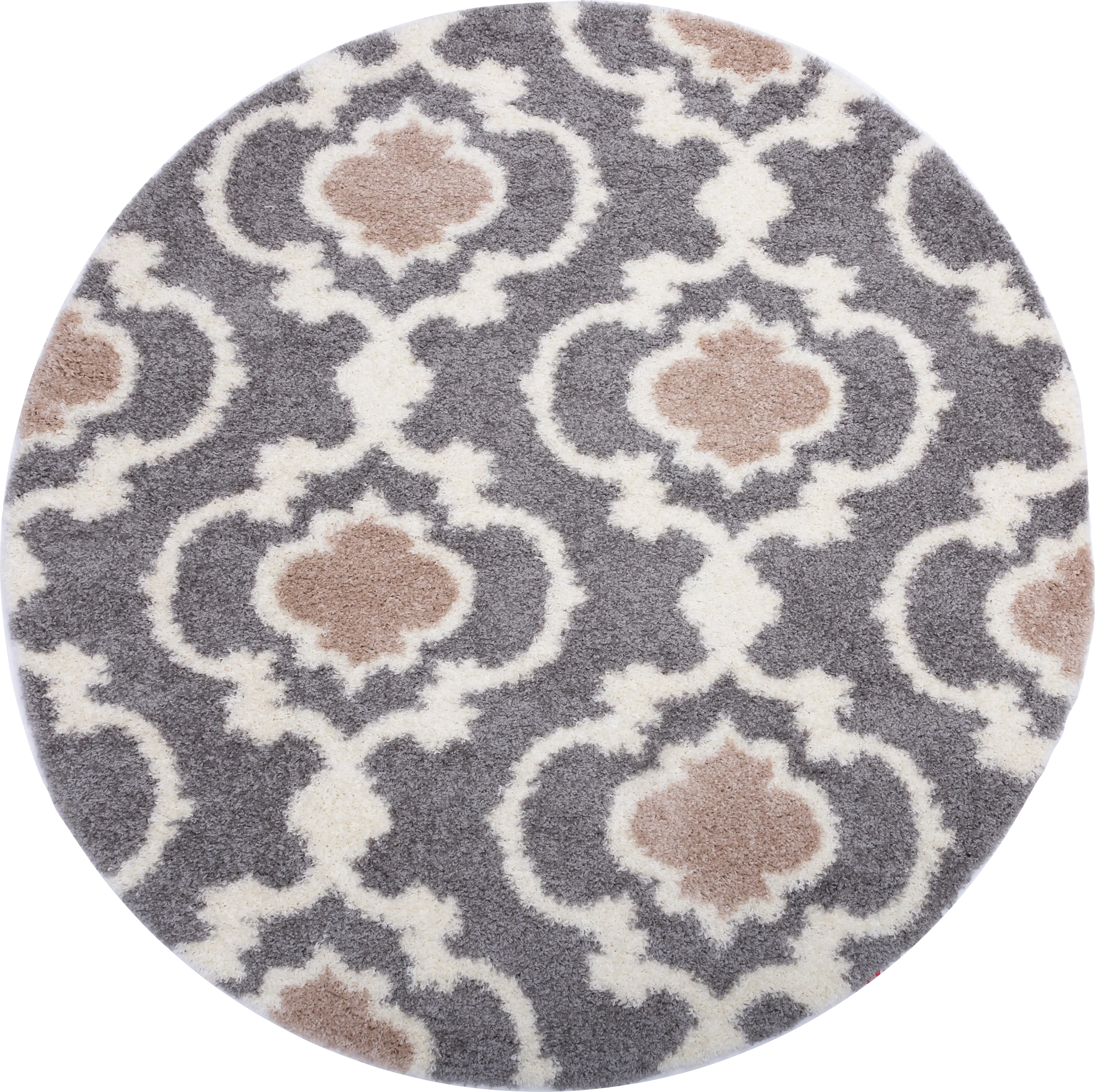 Irenee Gray 6'6 Round Rug - Thumbnail - Image 1