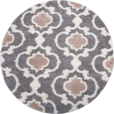 Irenee Gray 6'6 Round Rug