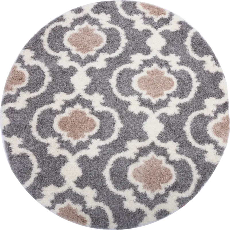 Irenee Gray 6'6 Round Rug
