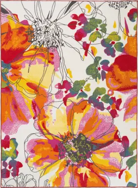 Nadelyn Orange 5'3 x 7'3 Rug