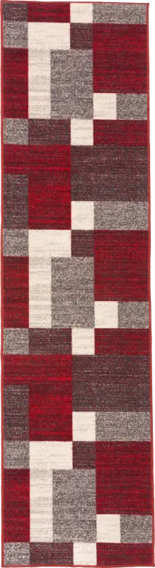 Damalis Red 2' x 7' Runner Rug