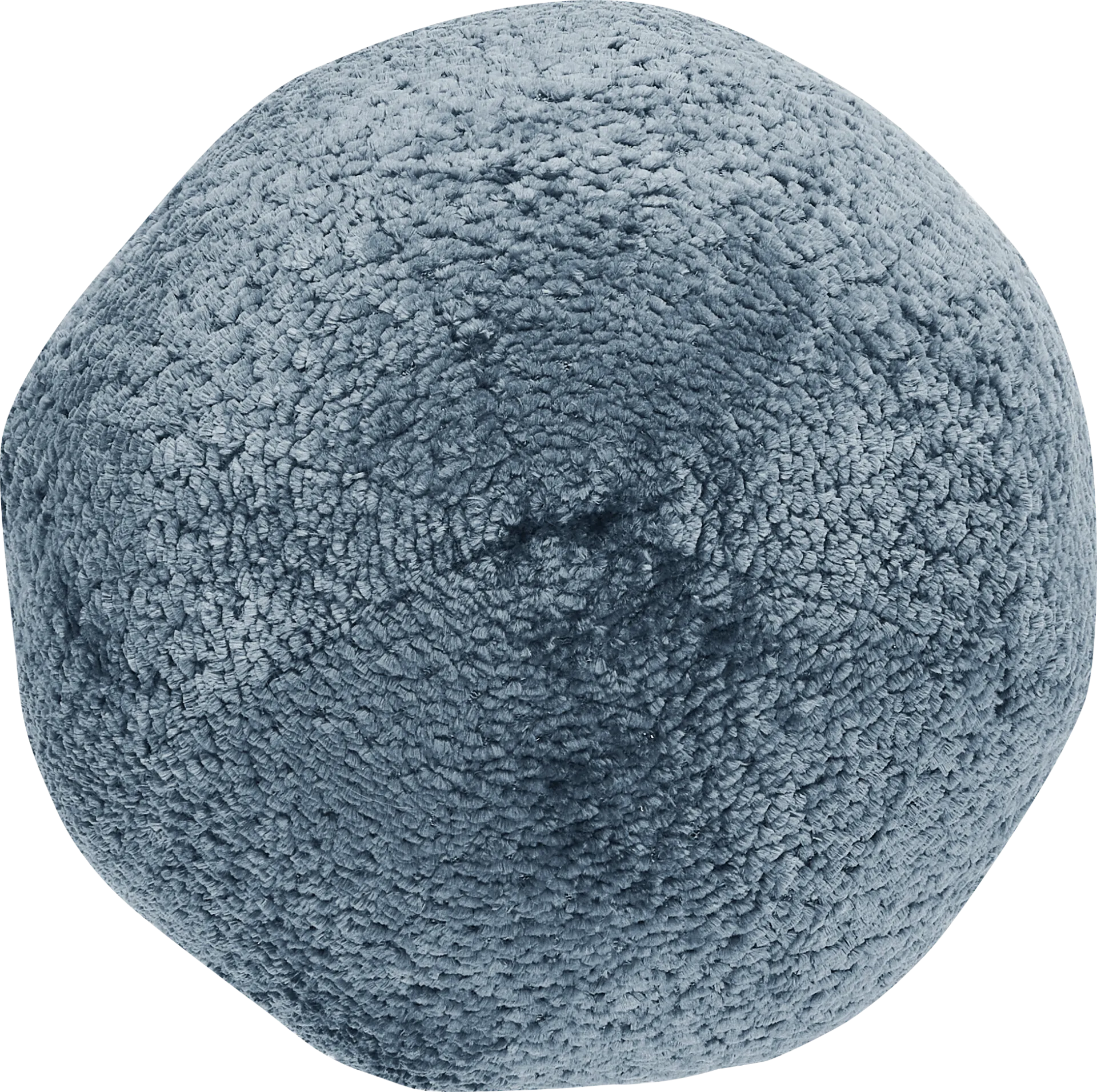 Dory Slate Blue Ball Pillow - Image 1