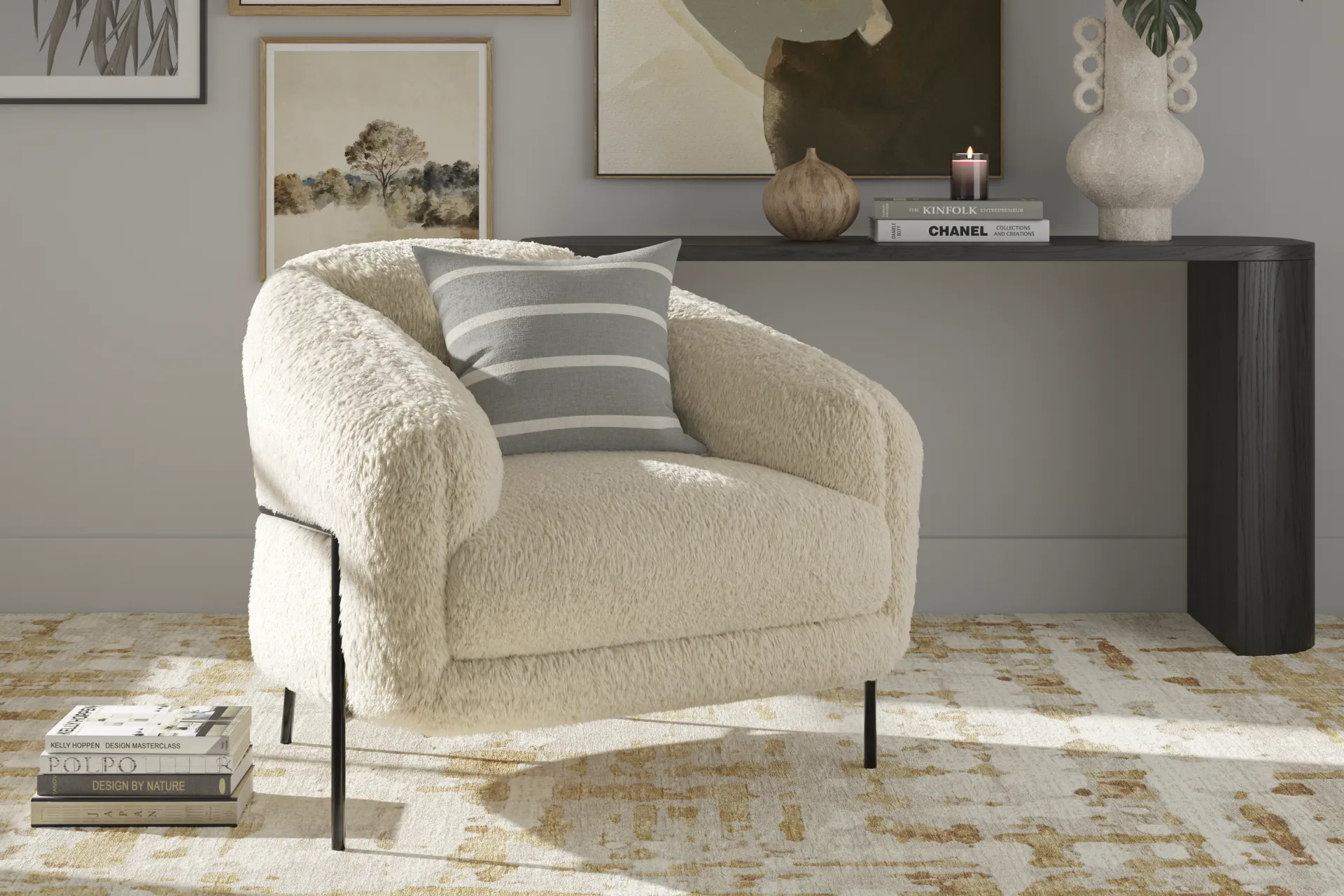 Uptown Beige Accent Chair - Image 3