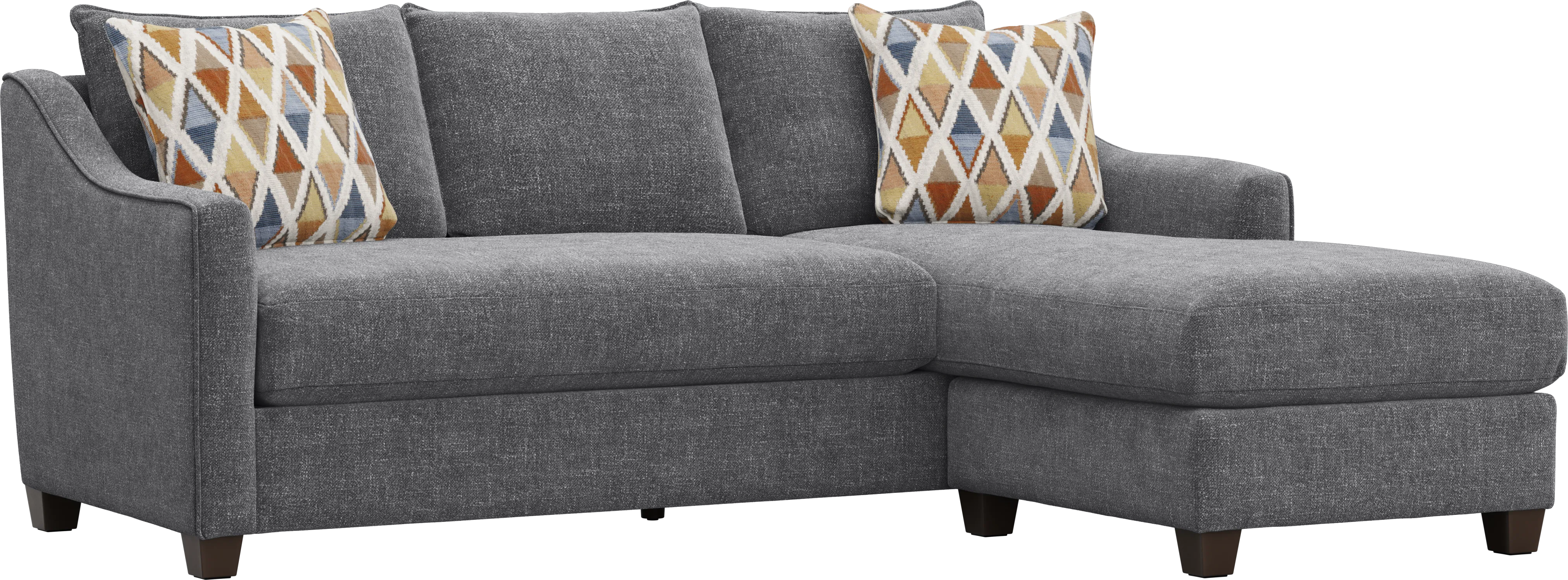 Soho Place Gray 6 Pc Living Room with Sleeper Chaise Sofa - Thumbnail - Image 2