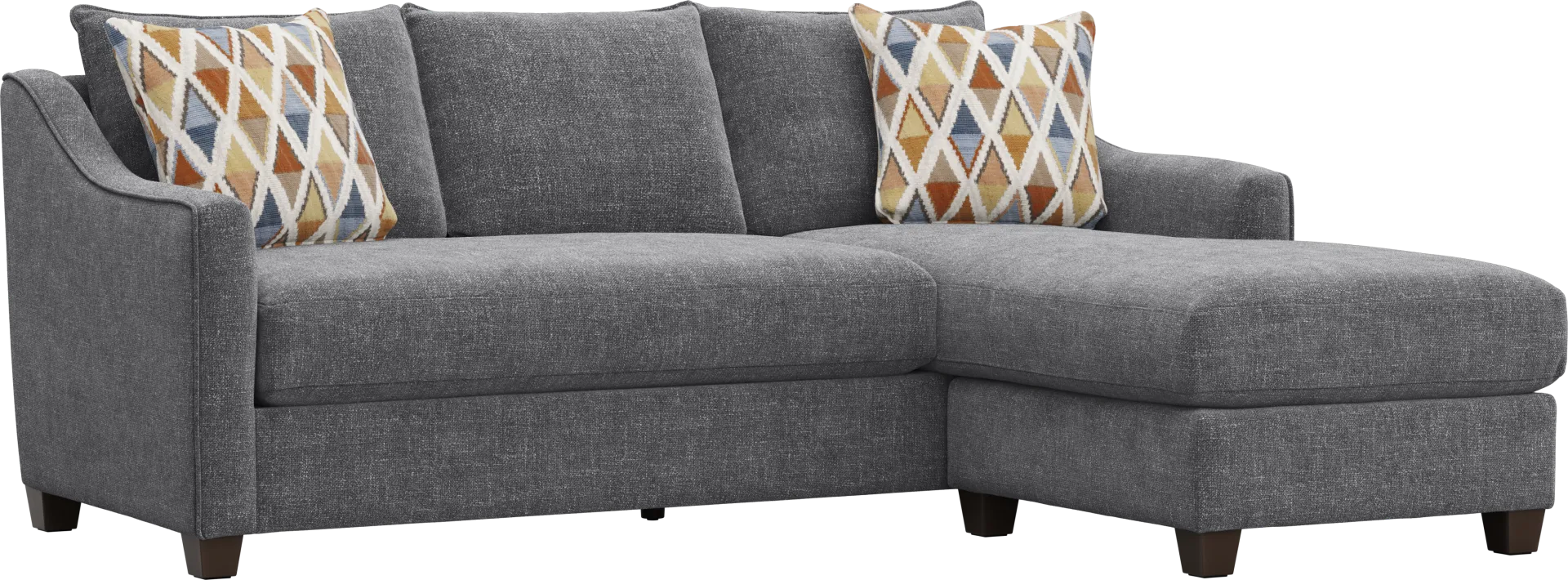 Soho Place Gray 6 Pc Living Room with Sleeper Chaise Sofa - Image 2