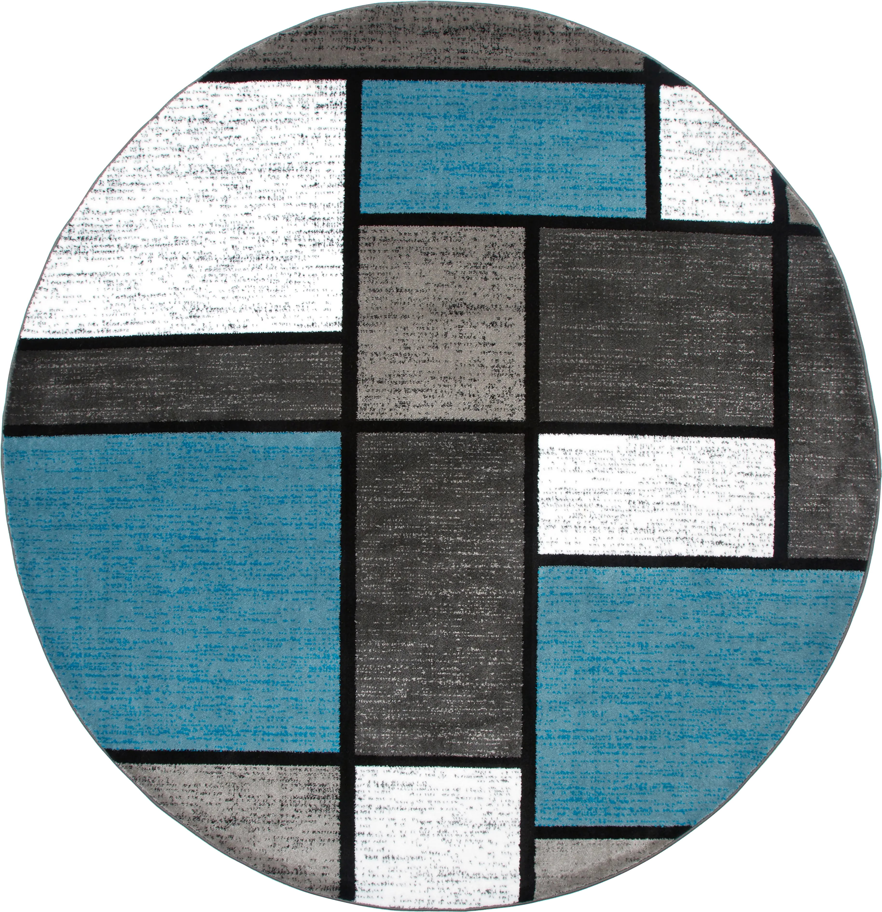 Kylan Blue 6'6 Round Rug - Thumbnail - Image 1