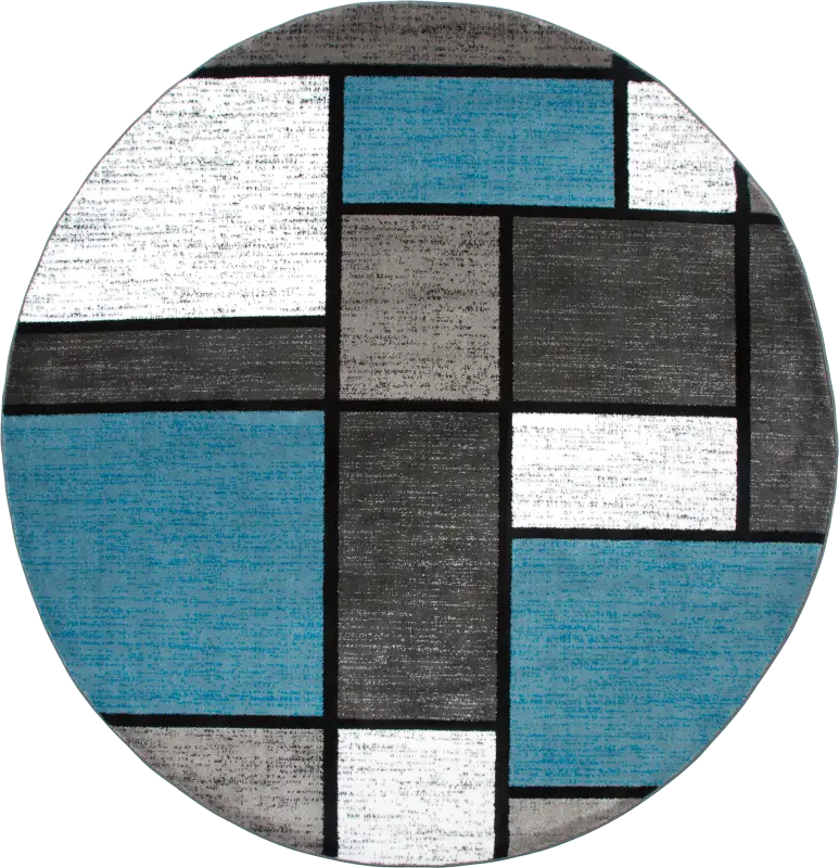 Kylan Blue 6'6 Round Rug