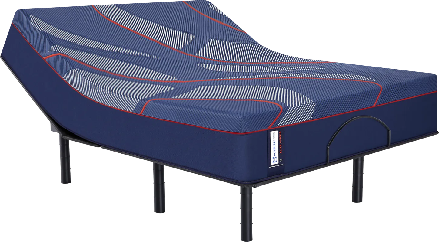 Sealy Posturepedic Hybrid Albany II King Mattress with Head Up Only Base