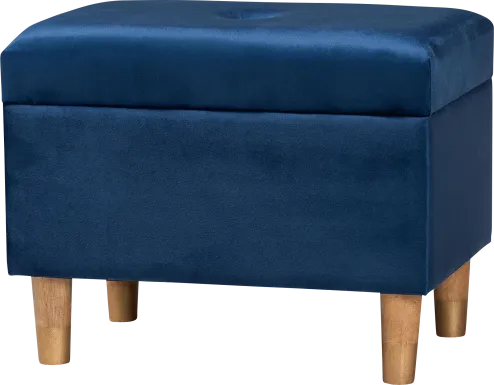 Degaris Navy Storage Ottoman
