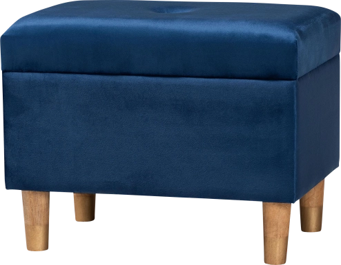 Degaris Navy Storage Ottoman