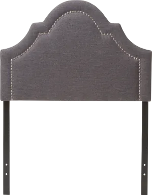 Aqualineay Dark Gray Twin Headboard