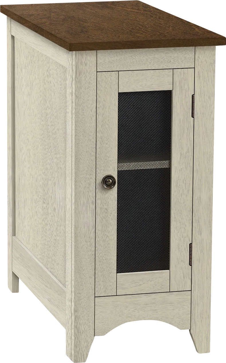 Serin White End Table - Thumbnail - Image 1