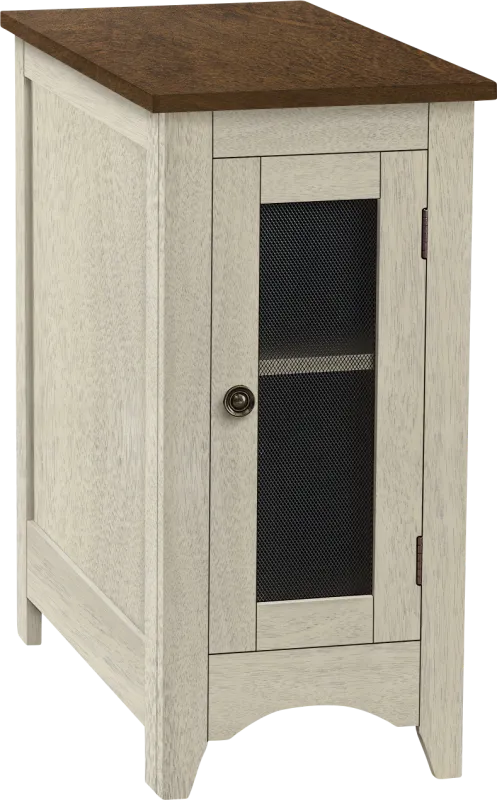 Serin White End Table