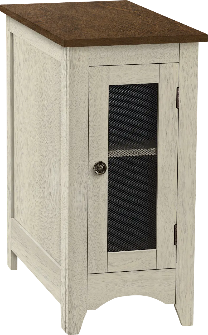 Serin White End Table