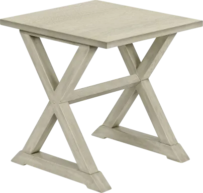 Delmina White End Table