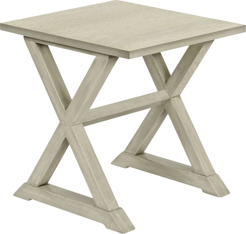 Delmina White End Table
