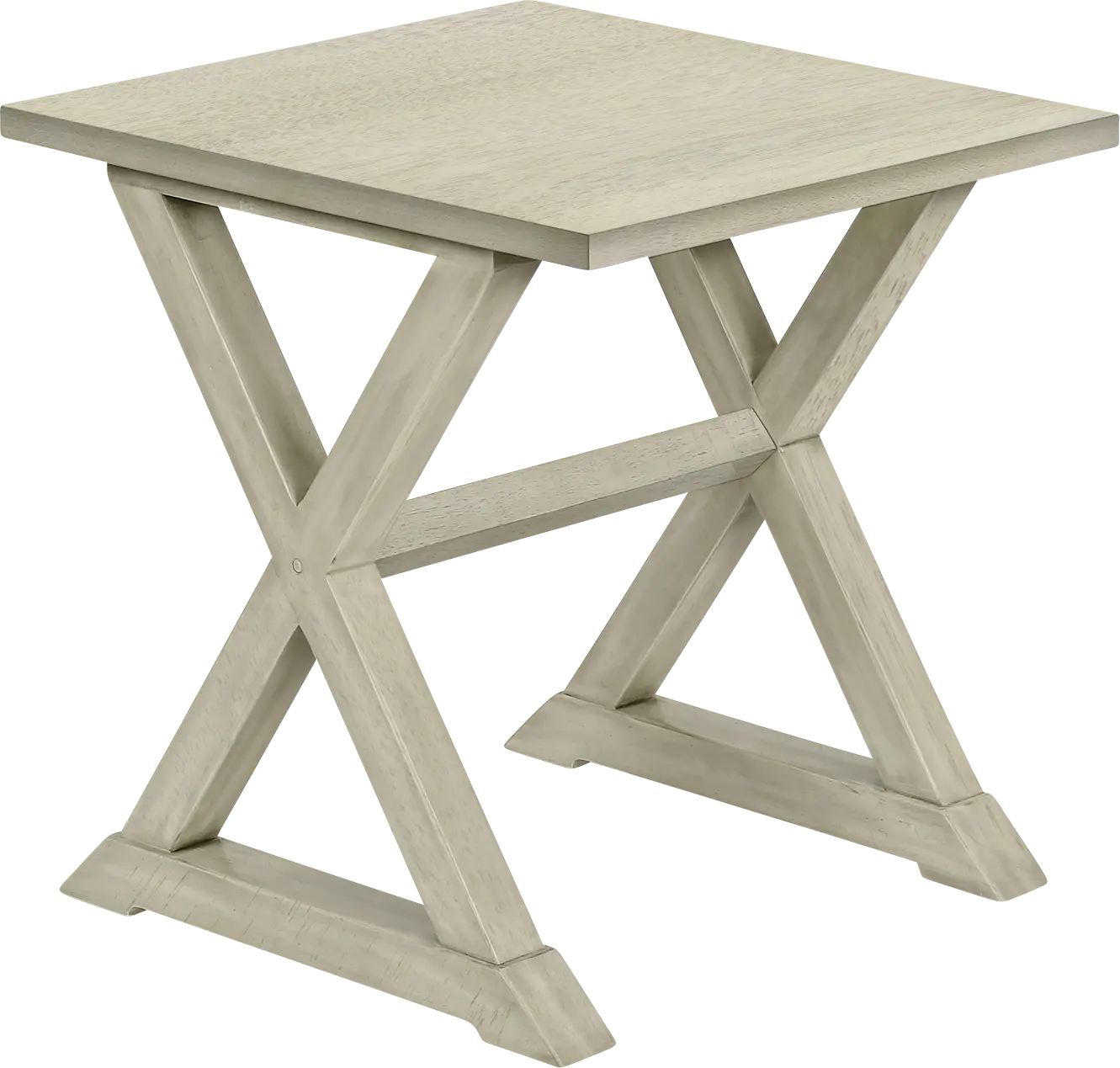 Delmina White End Table
