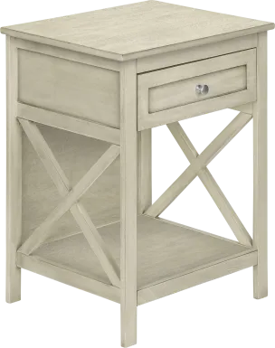 Therra White End Table
