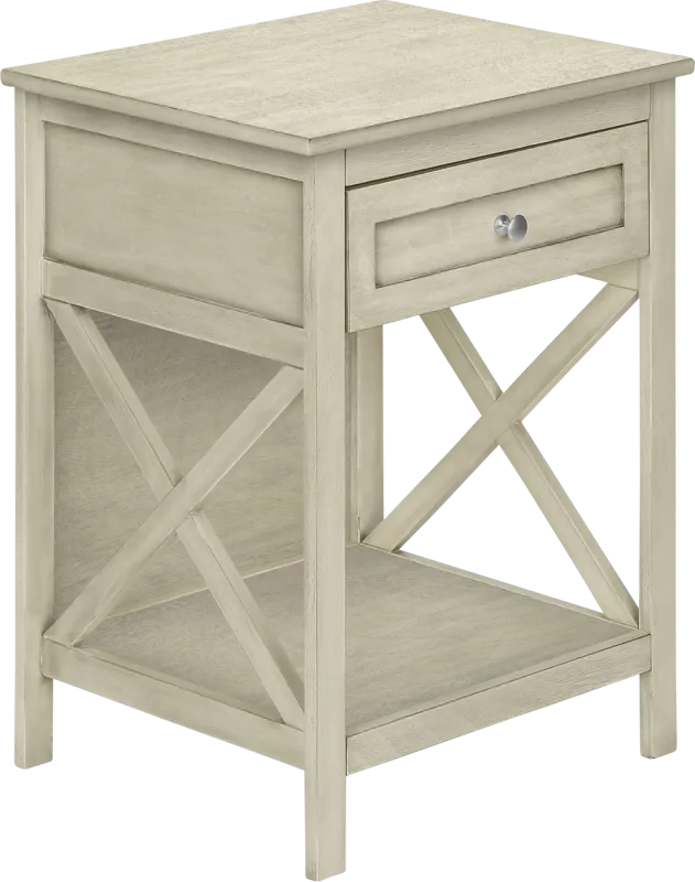 Therra White End Table