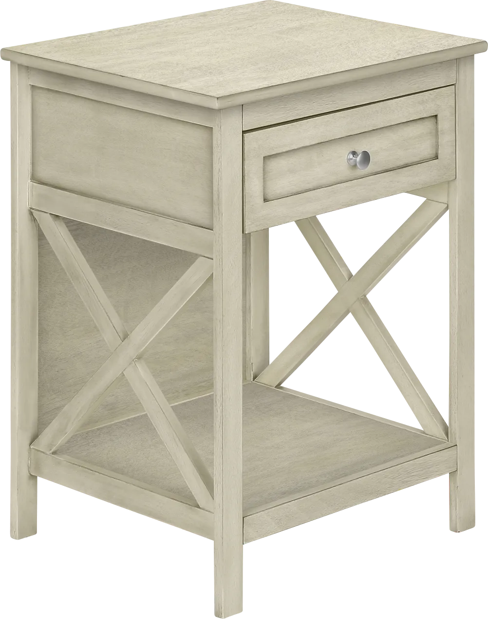 Therra White End Table - Image 1