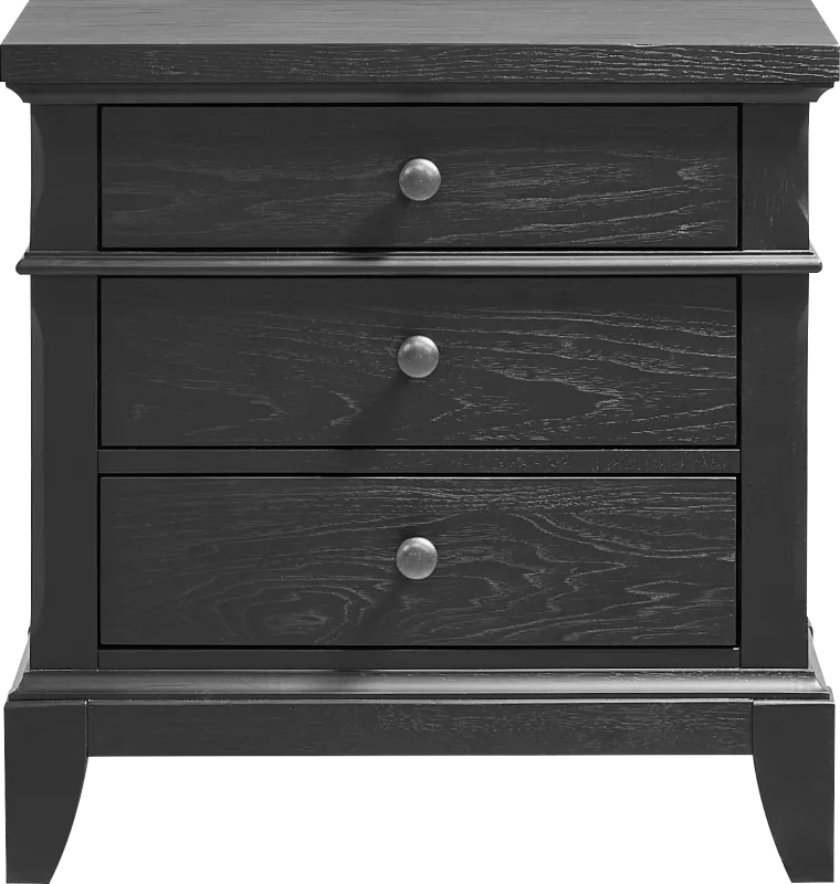 Springville Black Nightstand