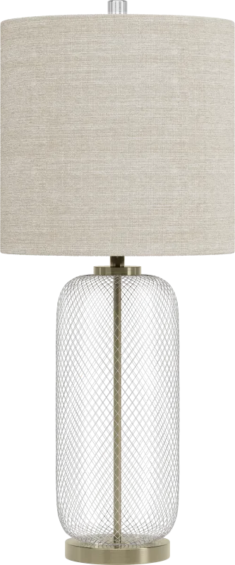 Birdcage Lane Silver Table Lamp