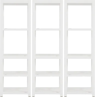 Danusa II White 3 Pc Bookcase Set