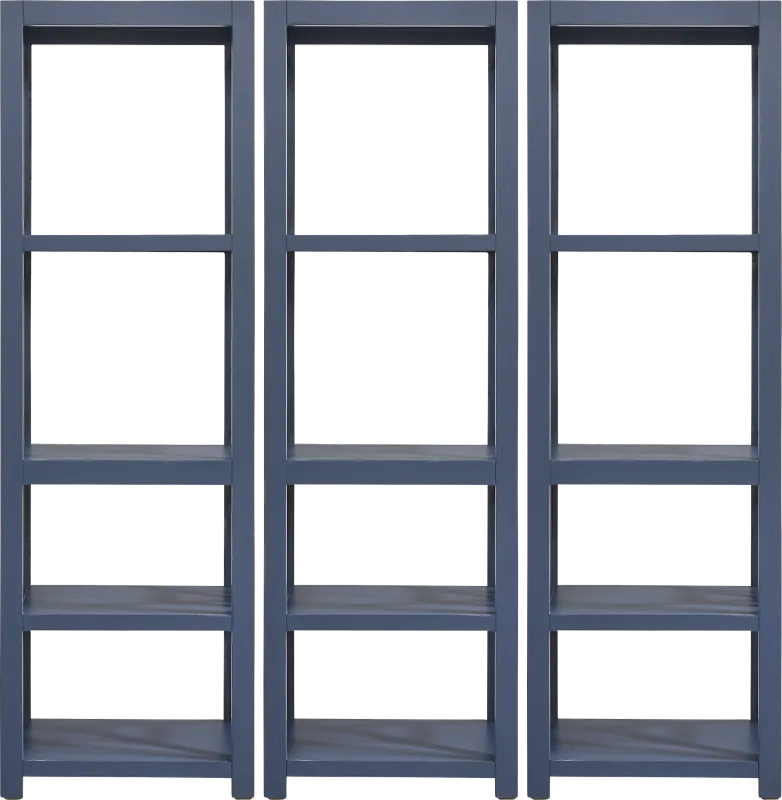 Danusa II Blue 3 Pc Bookcase Set