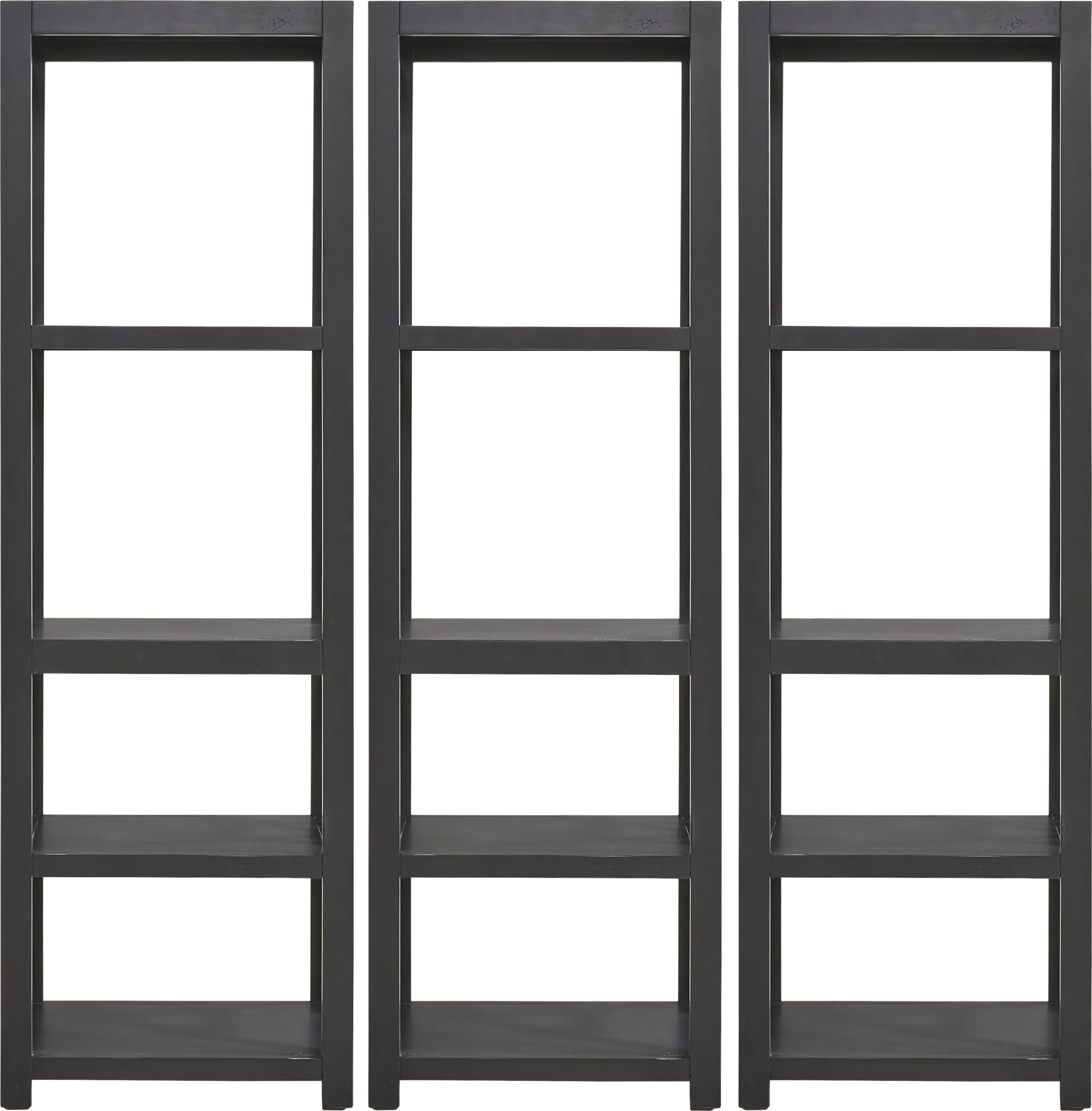 Danusa II Black 3 Pc Bookcase Set