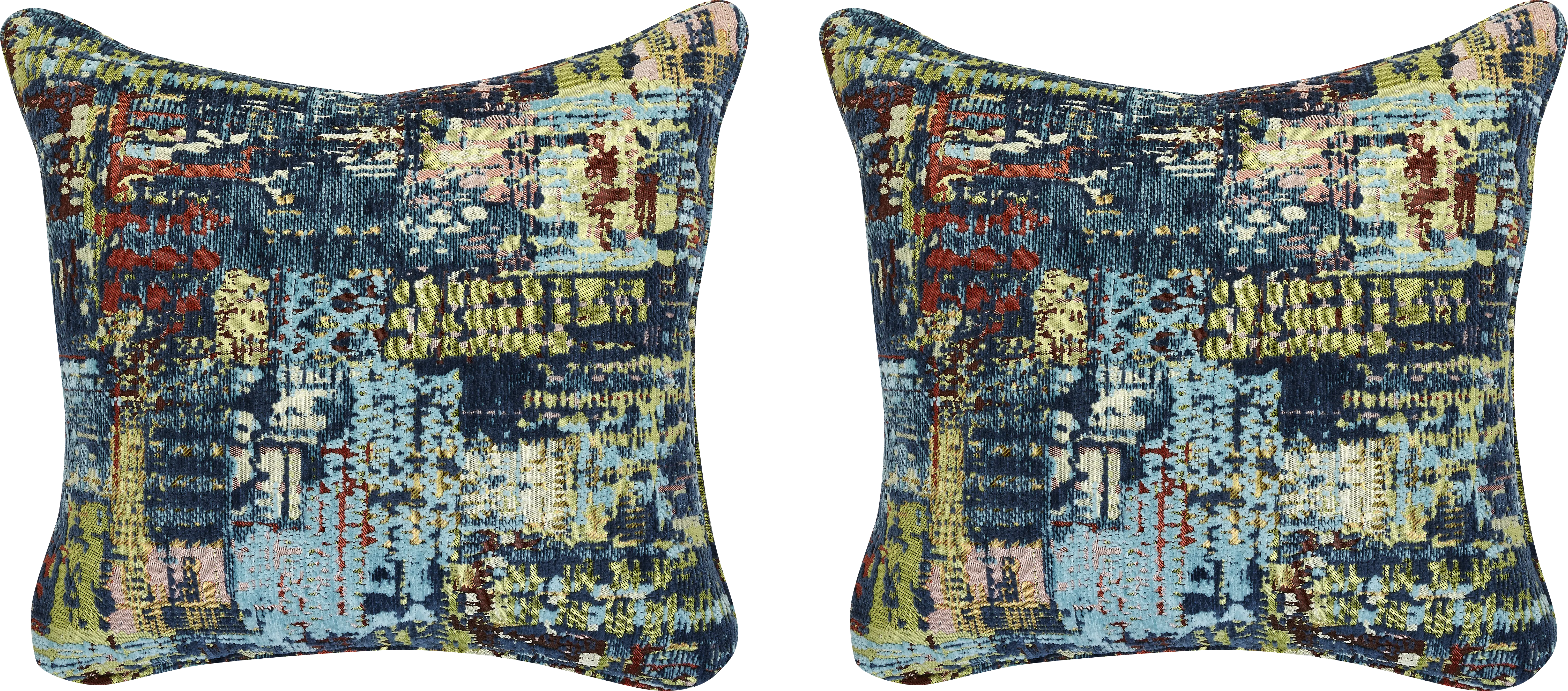 Clarita Blue Accent Pillow, Set of 2 - Thumbnail - Image 1