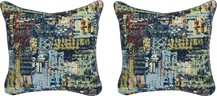 Clarita Blue Accent Pillow, Set of 2