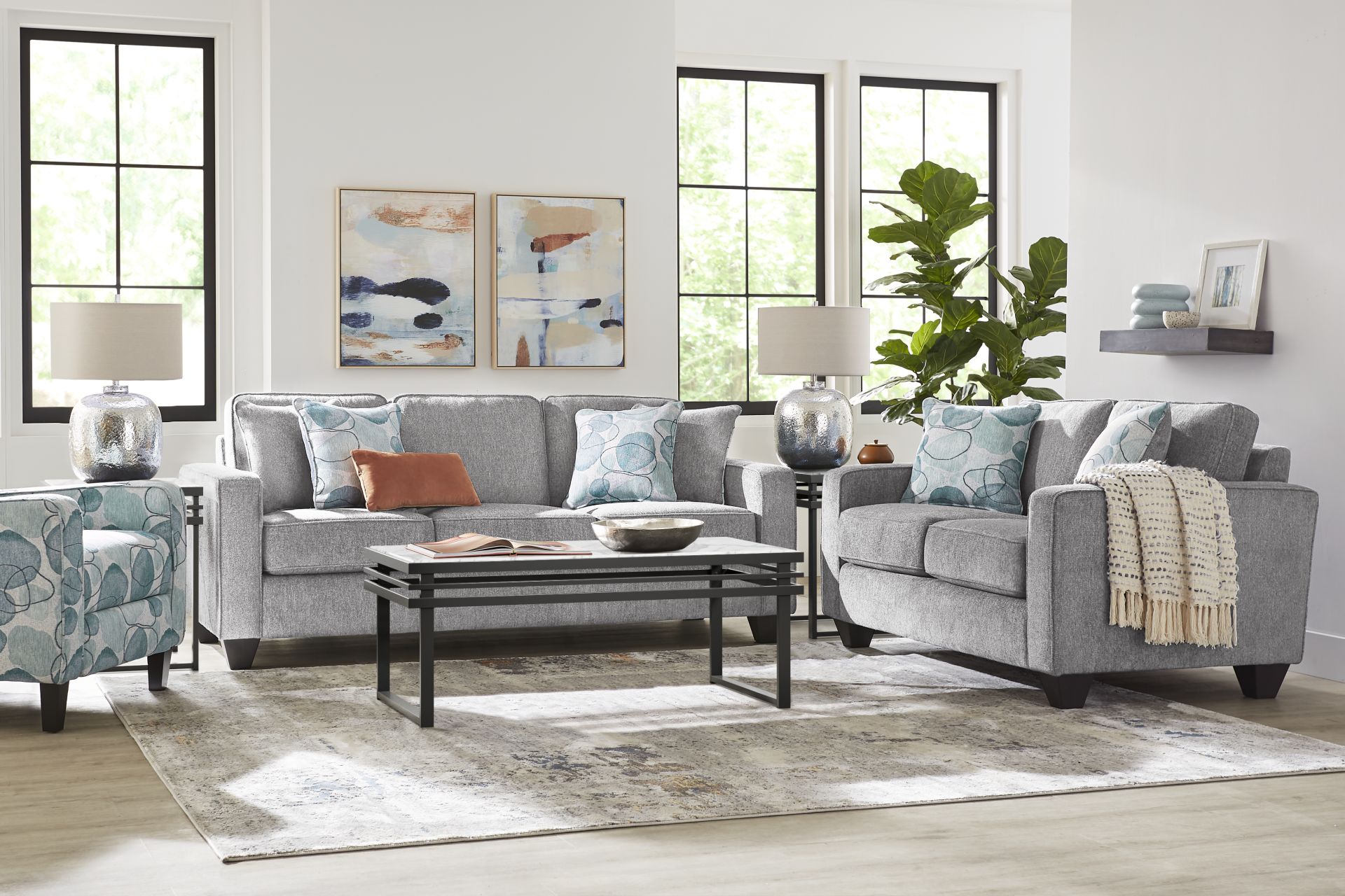 Alanis Bay Gray 7 Pc Living Room - Image 1