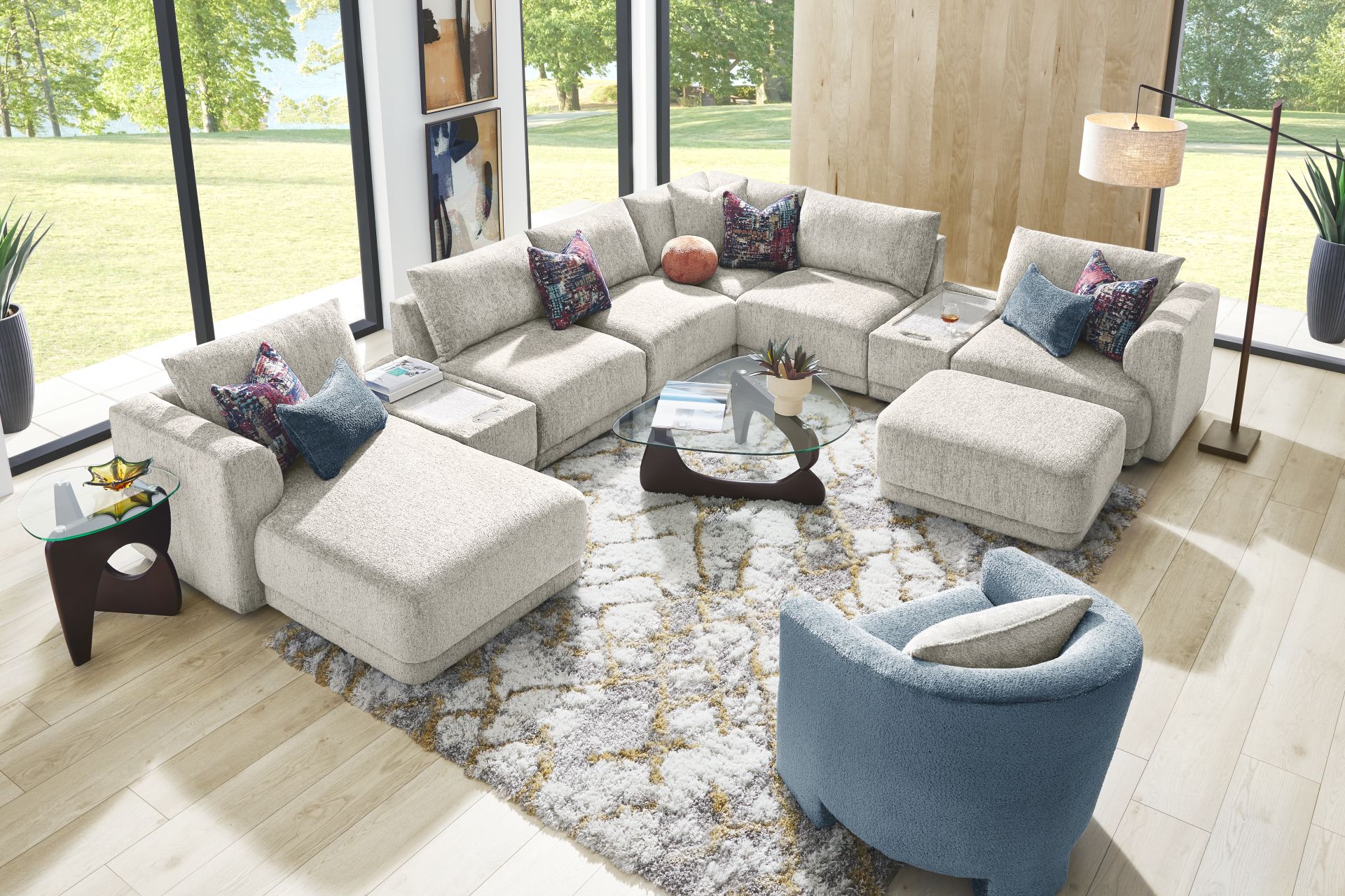 Ash 9 Pc ModularFour with Media Consoles - Image 2