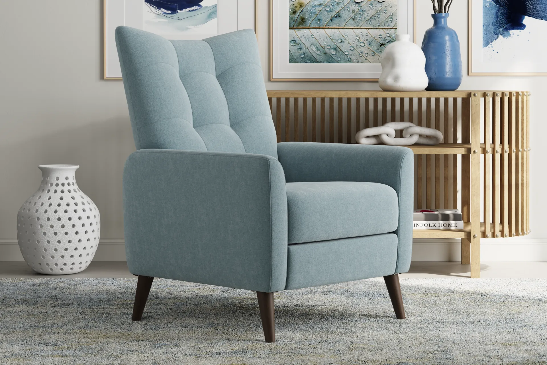 Bethany Green Push Back Recliner - Image 4