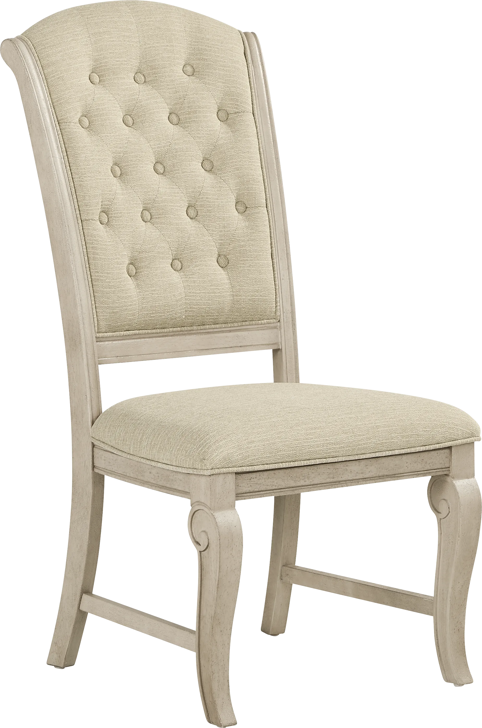 Armitage Cream Side Chair with White Legs - Image 1