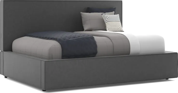 Kids Whitman Gray Full Upholstered Lounge Bed