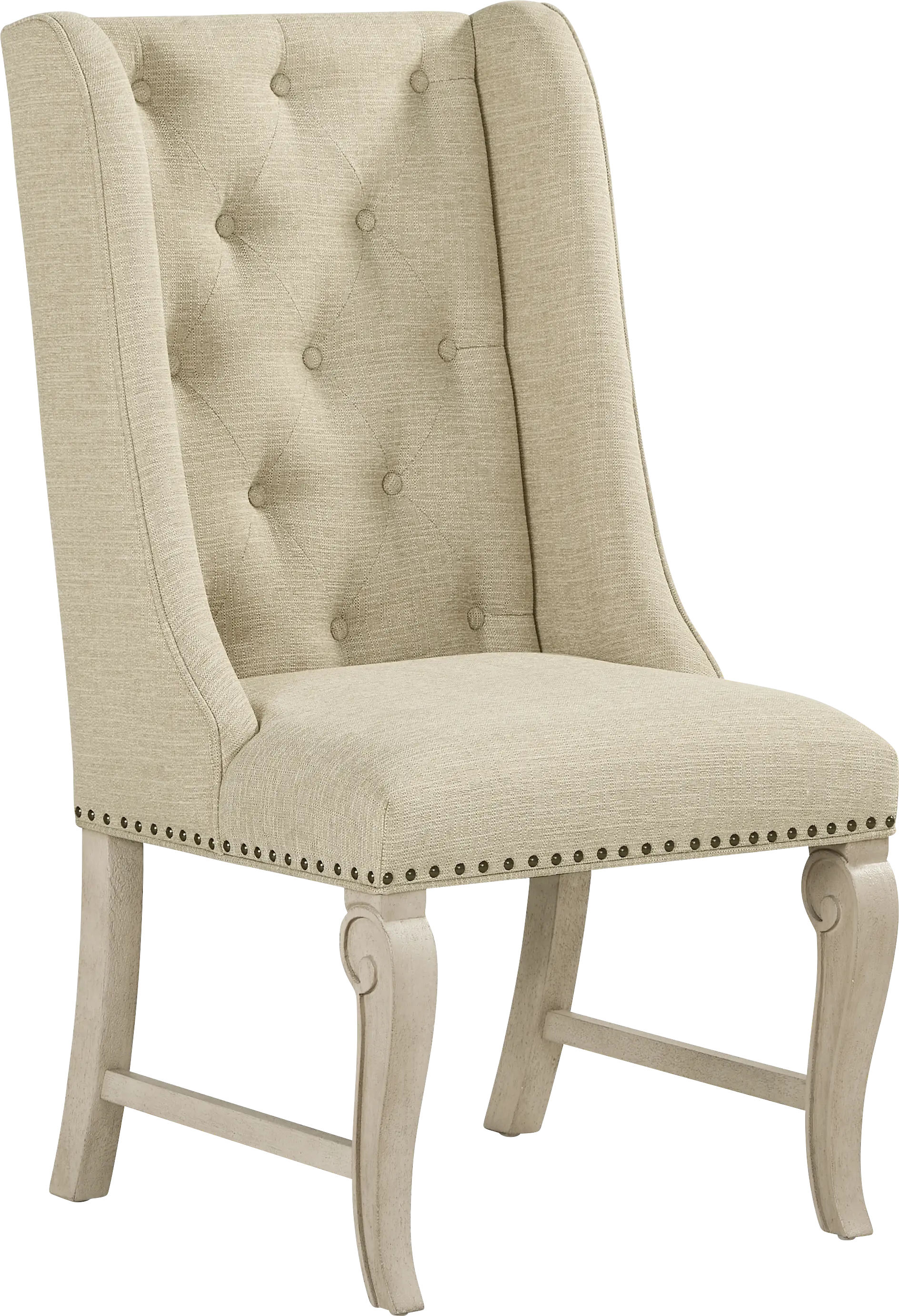 Armitage Cream Arm Chair with White Legs
